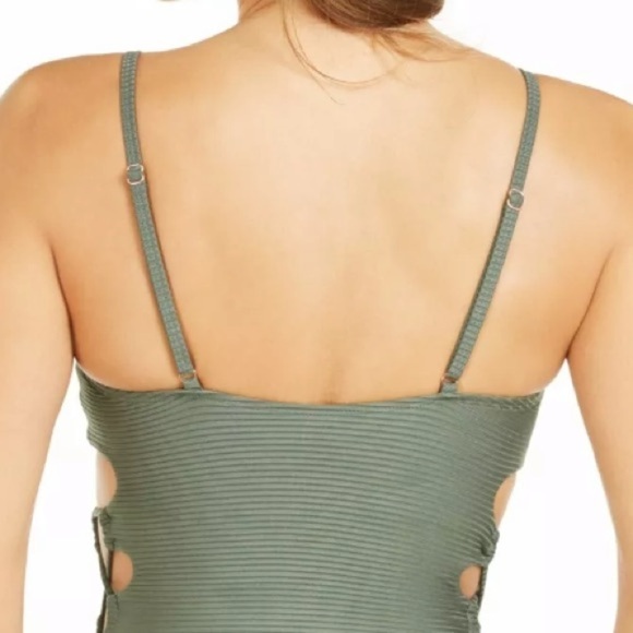 HULA Honey Junior’s Ribbed Side Lace Swimsuit - Picture 5 of 11